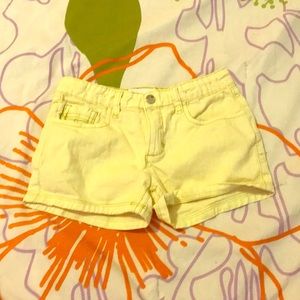 Pastel yellow shorts
